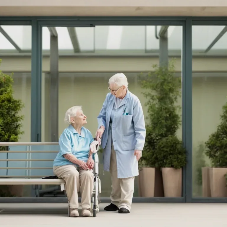 Seniorin bei physiotherapeutischer Übung
